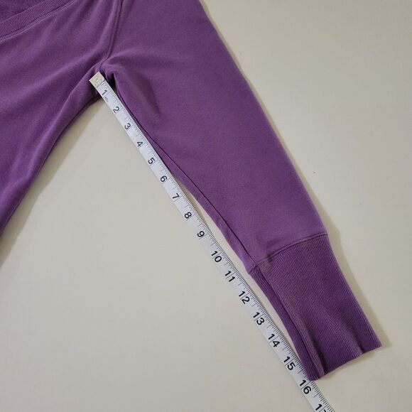 Talbots Women's Purple Deep V-Neck Long Sleeve Sweatshirt - Picture 6 of 11